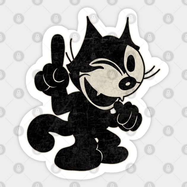 Felix the cat Sticker by valentinahramov